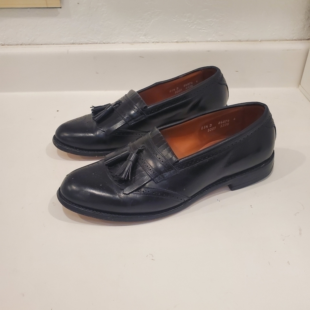 Allen Edmonds Bridgeton Kiltie & Tassel Black Slip On Loafer Mens 11.5 D - Picture 2 of 11